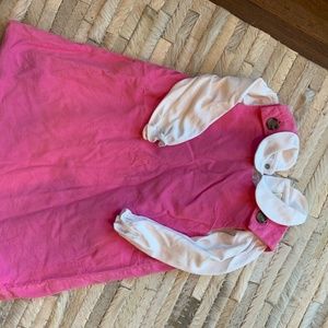 Beaufort Bonnet Company Juliet Jumper Hamptons Hot Pink 3T, with Peter Pan Shirt